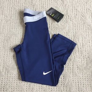 NIKE PRO BLUE LEGGINGS